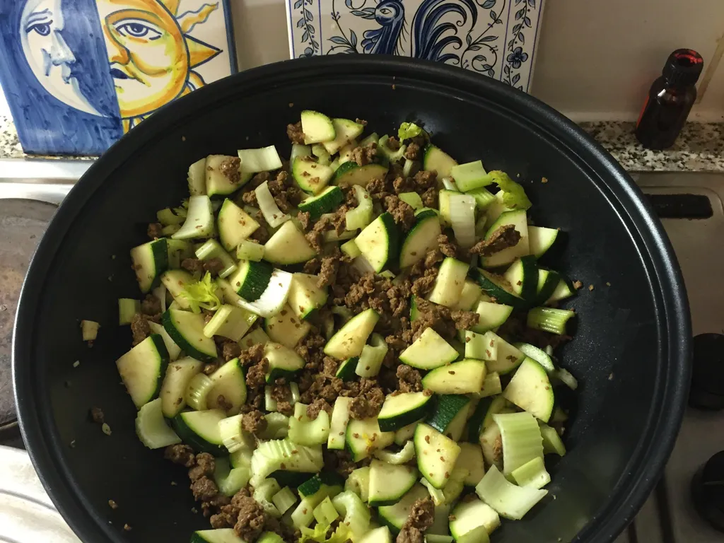 poêlée de courgettes et de céleri branche
