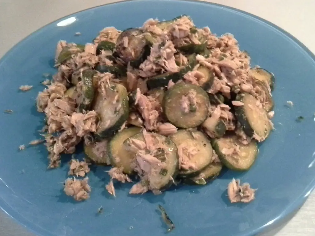 salade de courgettes grillées au thon
