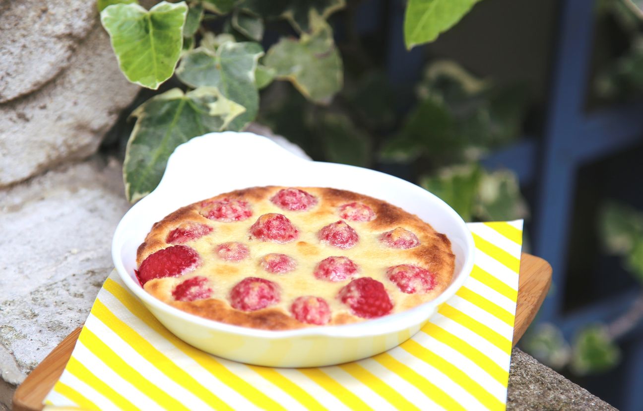 Gratin de framboises à la crème d