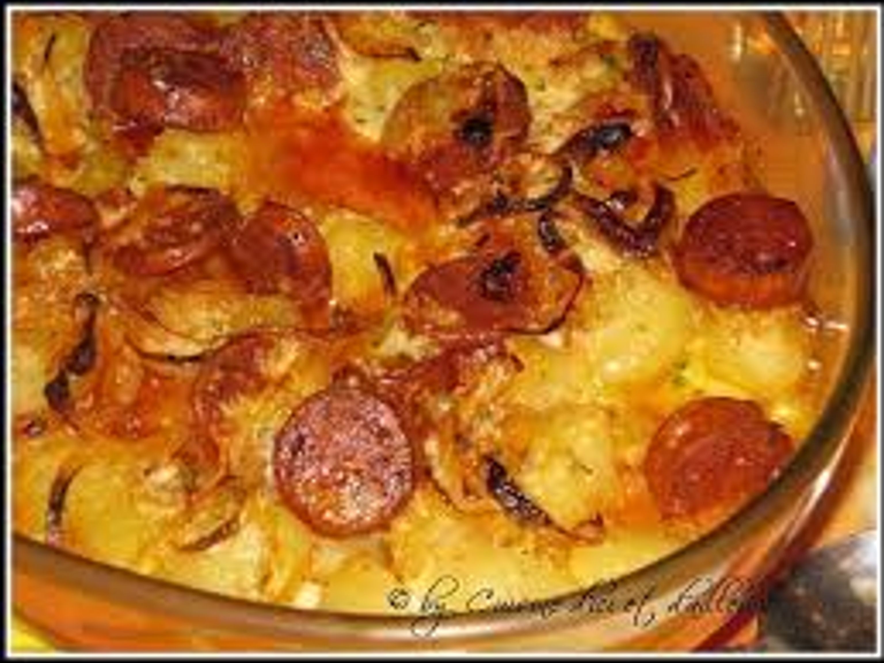 Gratin pommes de terre et chorizo : Recette de Gratin pommes de terre