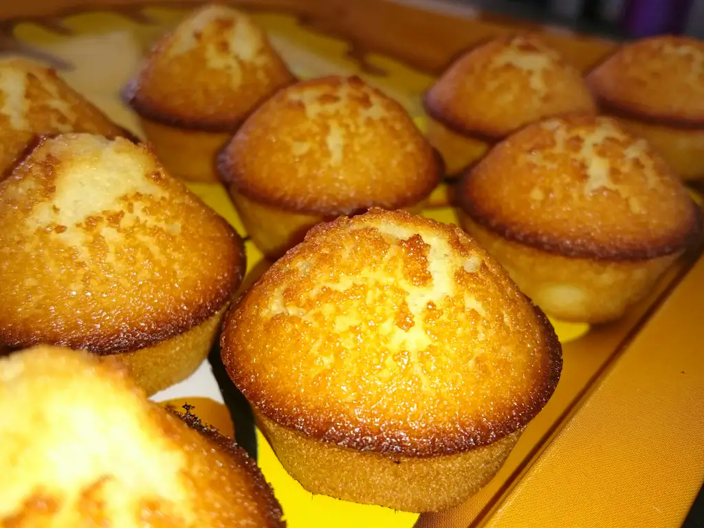 madeleine au miel et poudre d'amande