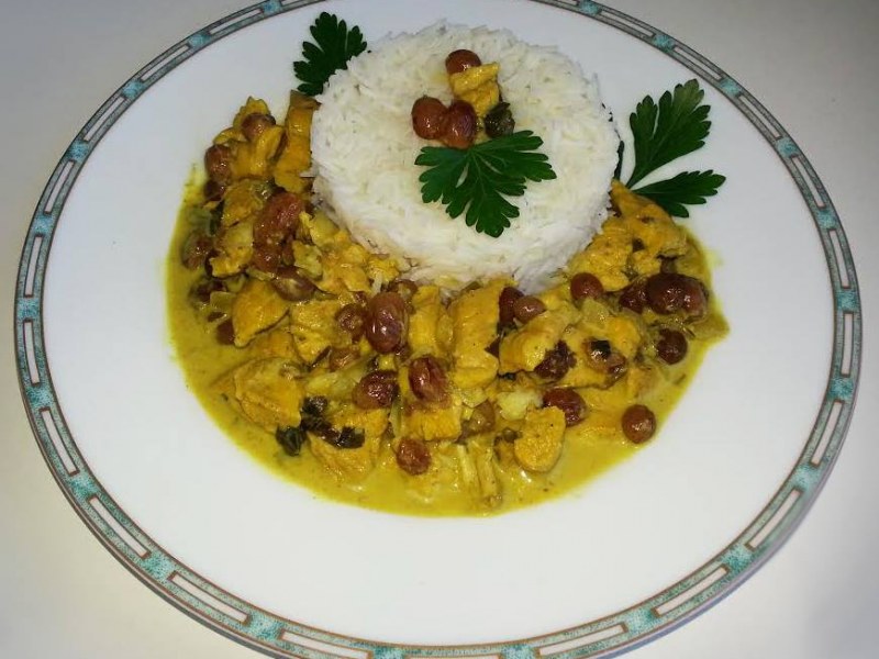 Poulet Curry Creme Fraiche Et Raisins Recette De Poulet Curry
