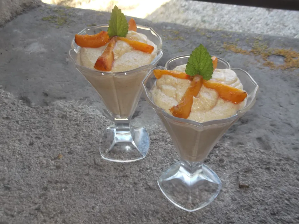 mousse melon-pêche