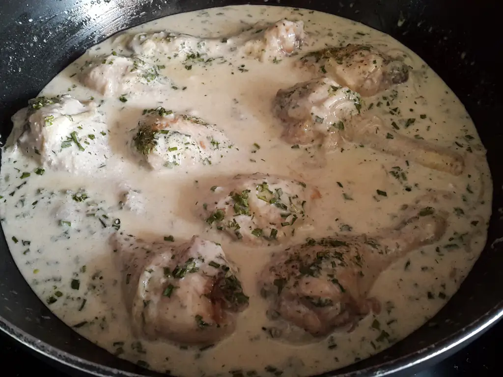 pilons de poulet à la crème