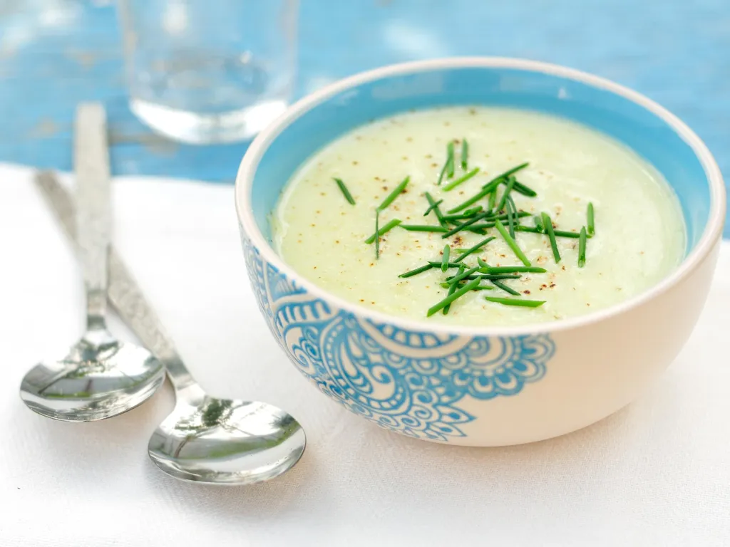 crème de courgettes au lait de coco