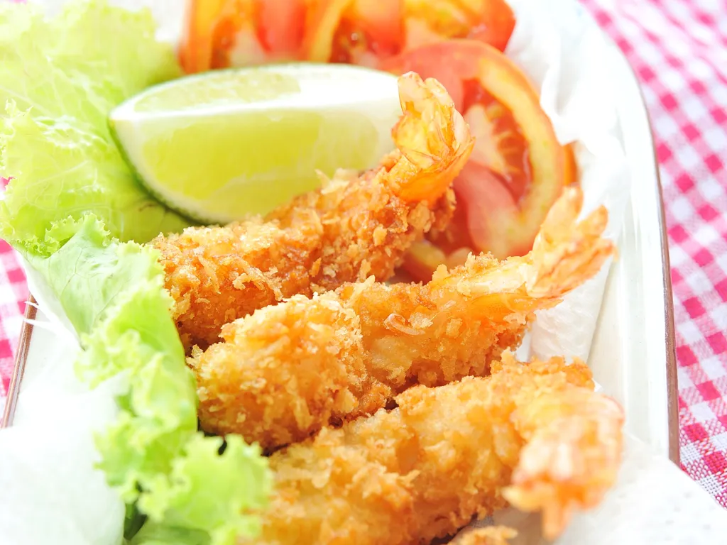 beignets de crevettes aux oignons