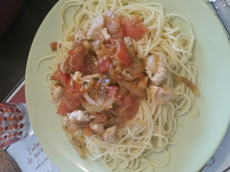 Escalopes De Poulet Aux Tomates Et Oignons Recette De