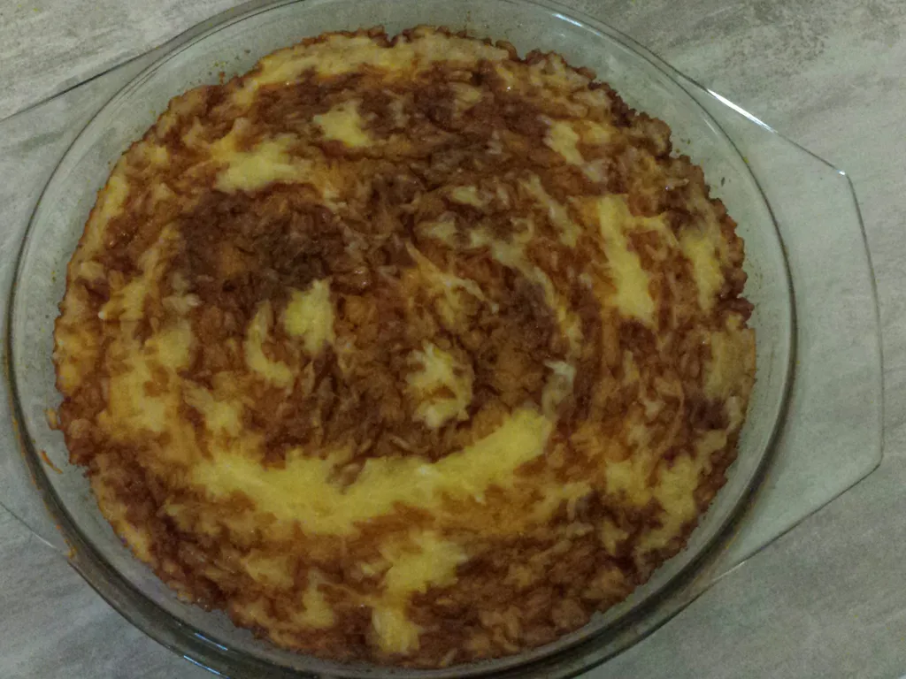 gâteau de riz nappé de caramel