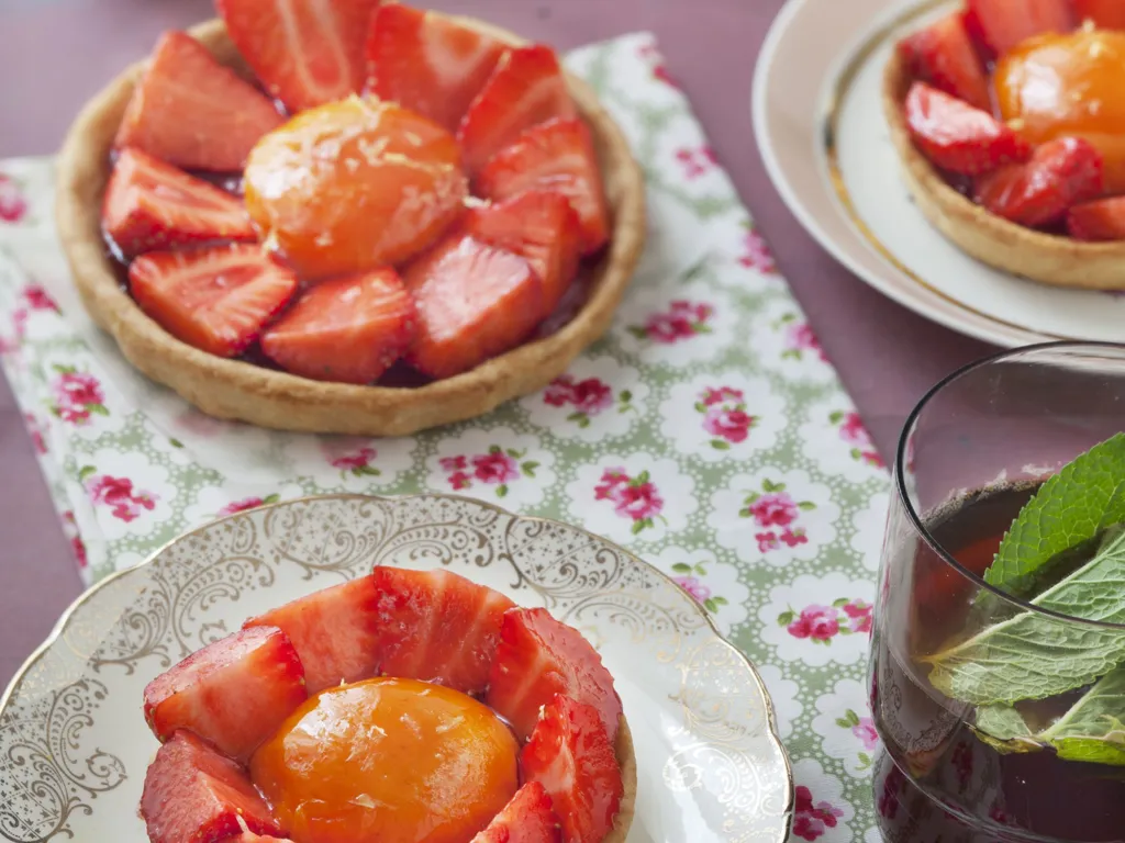 tartelettes abricot fraises