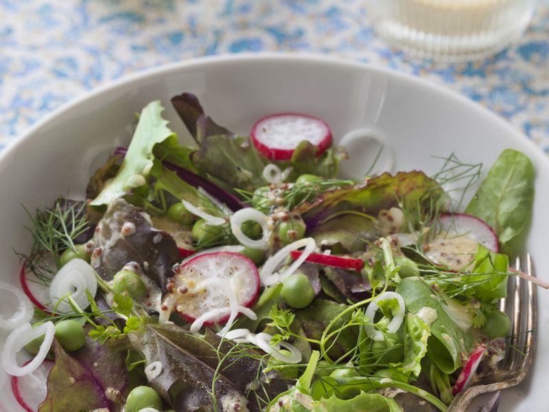 Salade De Petits Pois Frais Au Mesclun Recette De Salade De