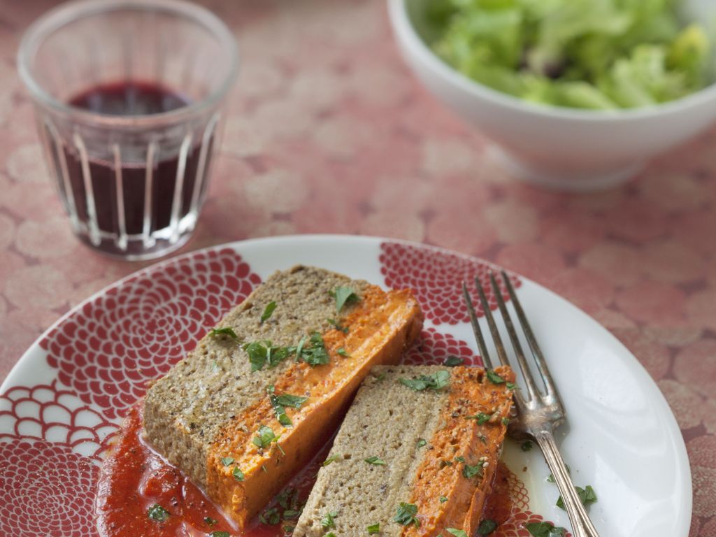 Terrine d'aubergines au coulis de tomates Recette de Terrine d