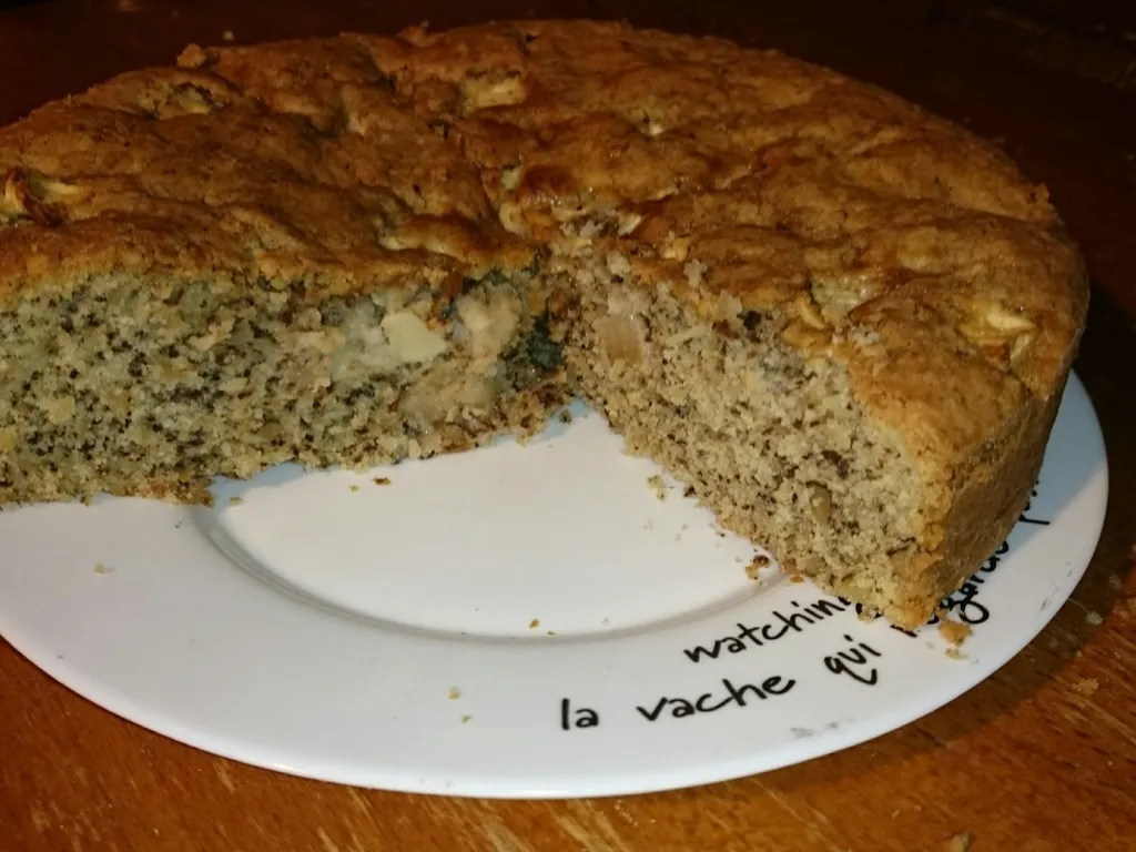 gâteau pommes et noix moelleux