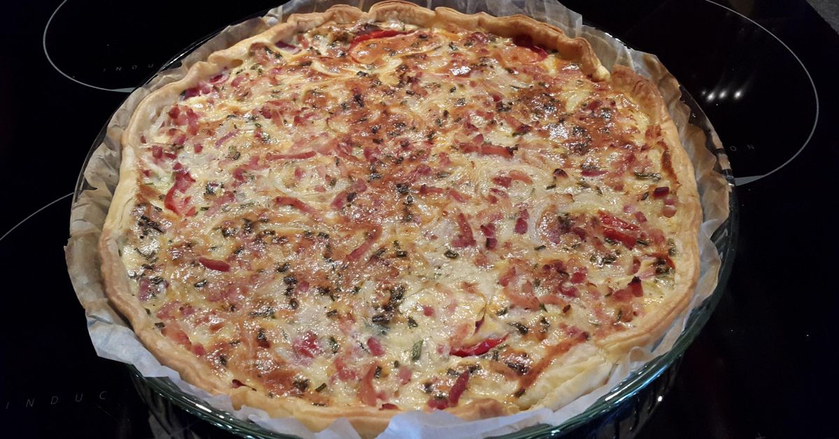 Tarte tomate lardons fumés recette de Tarte tomate lardons fumés