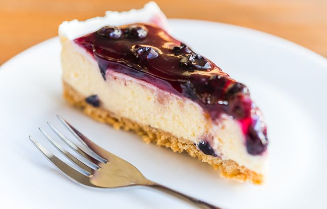 Cheesecake aux myrtilles : Recette de Cheesecake aux ...