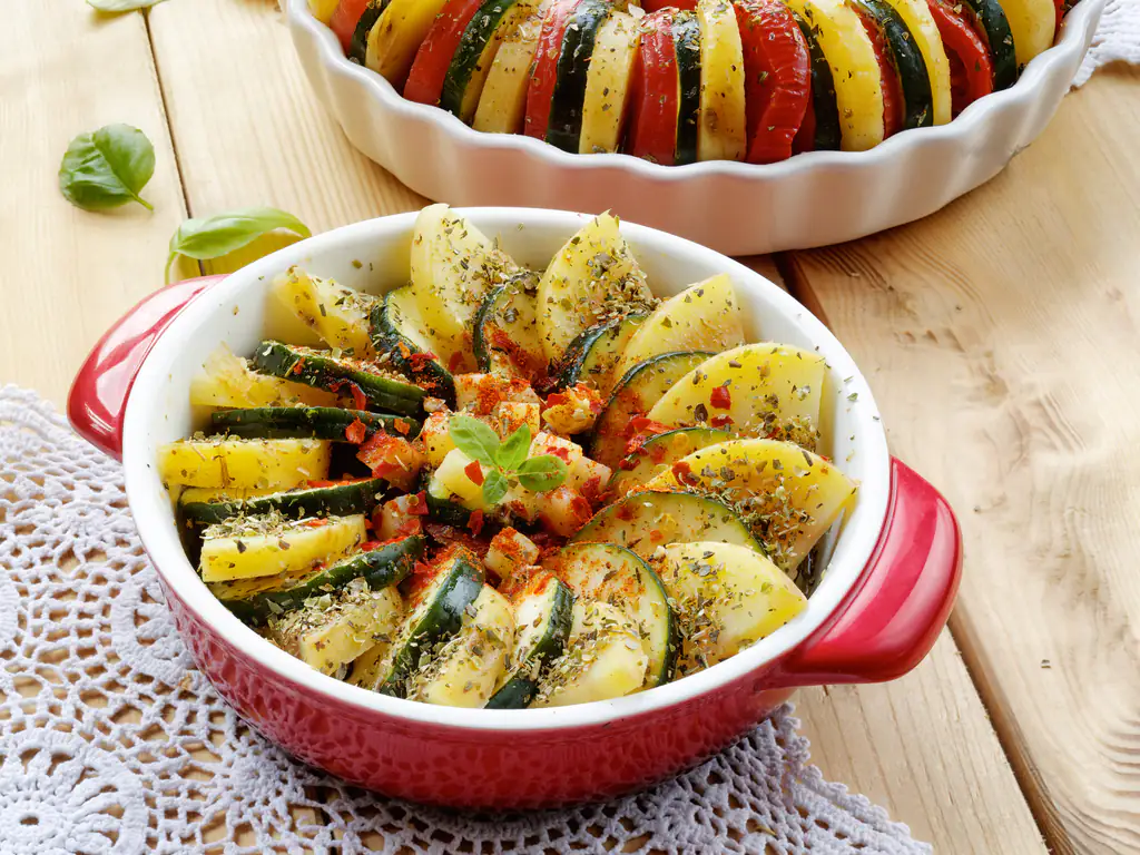 tian de pommes de terre et courgettes