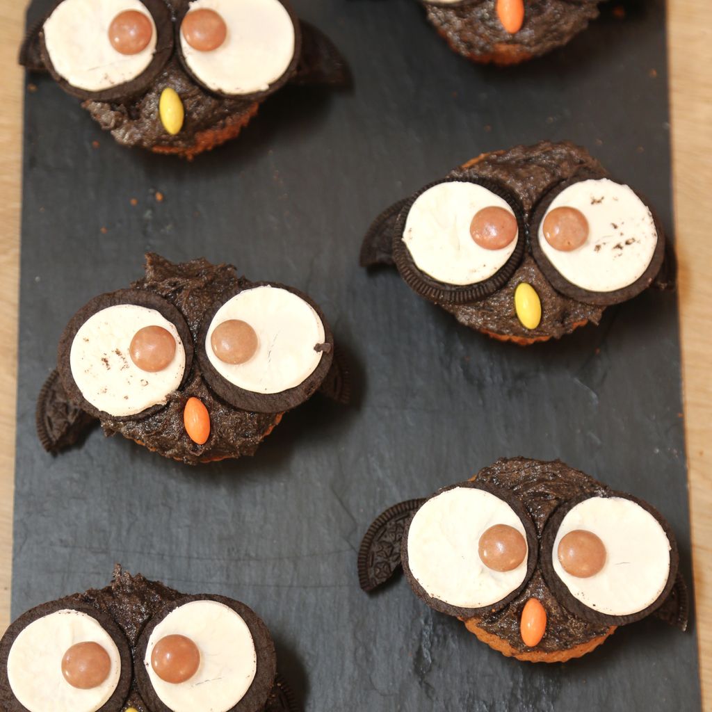 Cupcakes Hibou Pour Halloween Recette De Cupcakes Hibou Pour Halloween