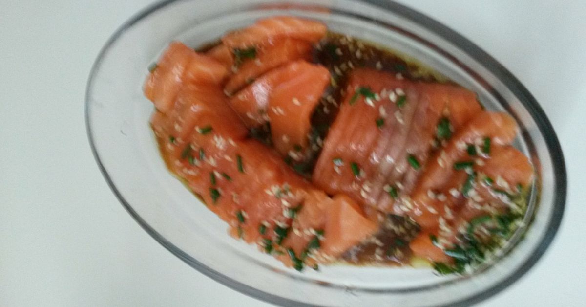 Saumon cru au soja recette de Saumon cru au soja