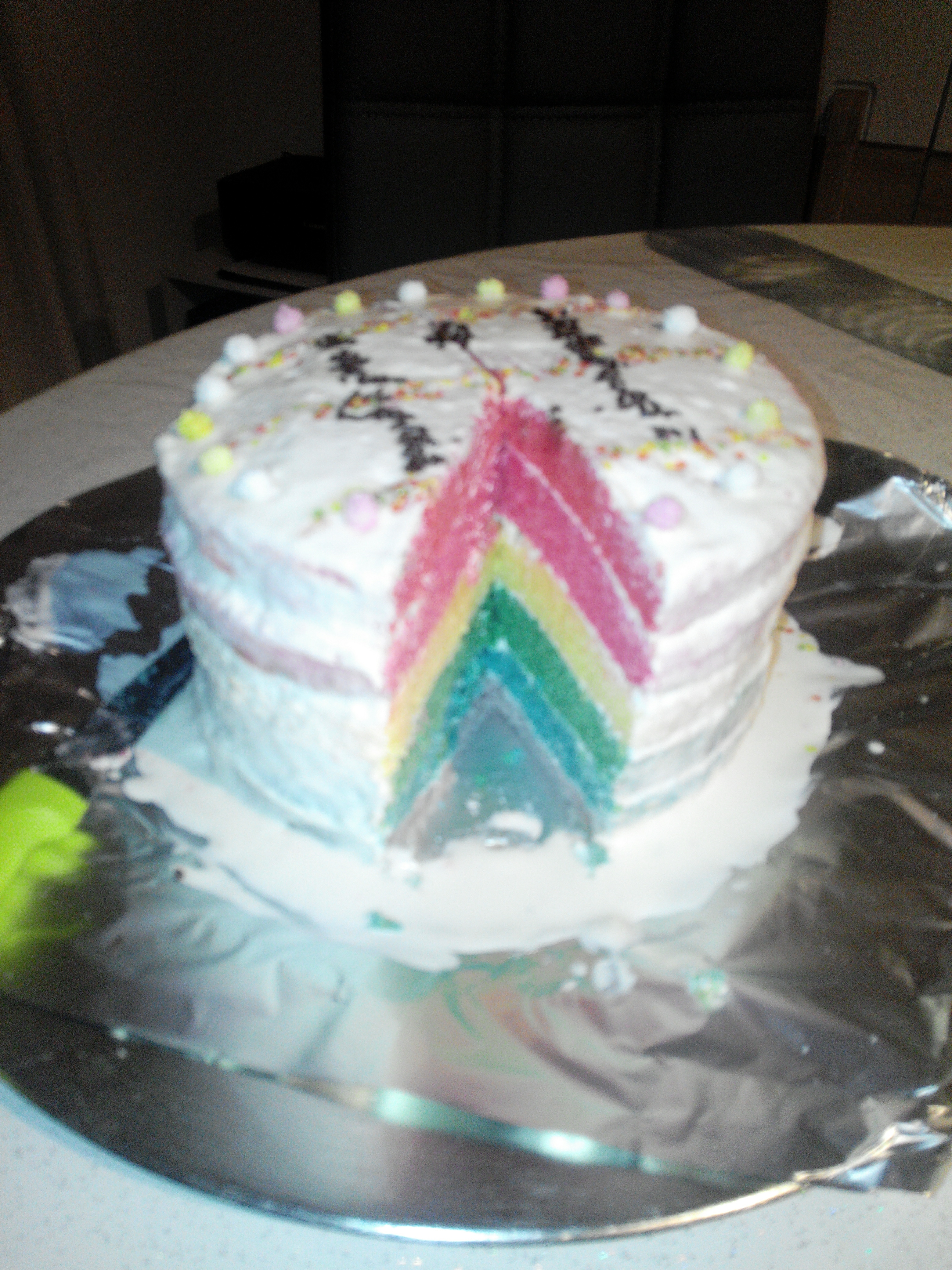 Gateau Interieur Arc En Ciel Recette De Gateau Interieur Arc En Ciel