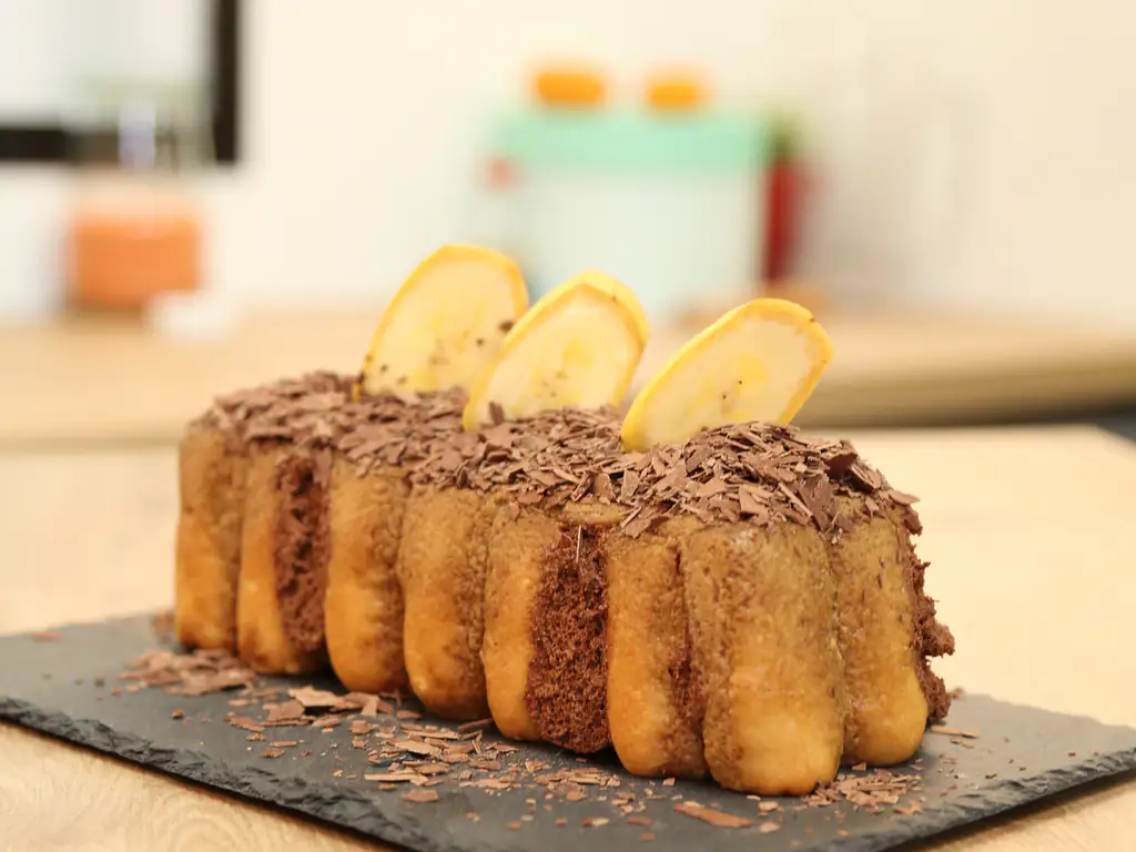 bûche à la banane et au chocolat
