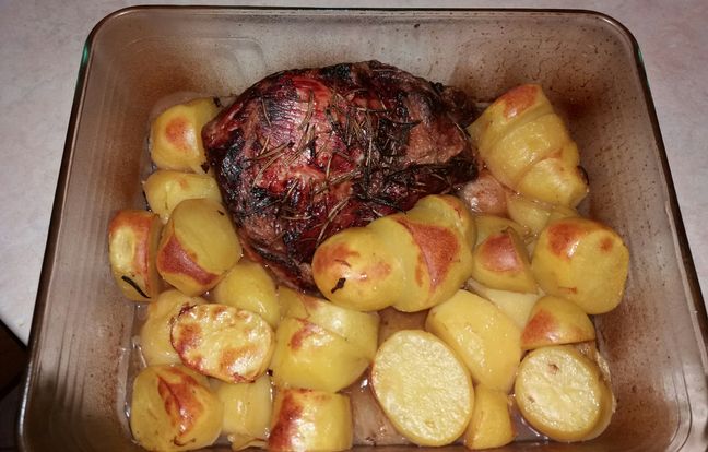 Palette de porc demi-sel, rôtie au four : Recette de Palette de porc ...