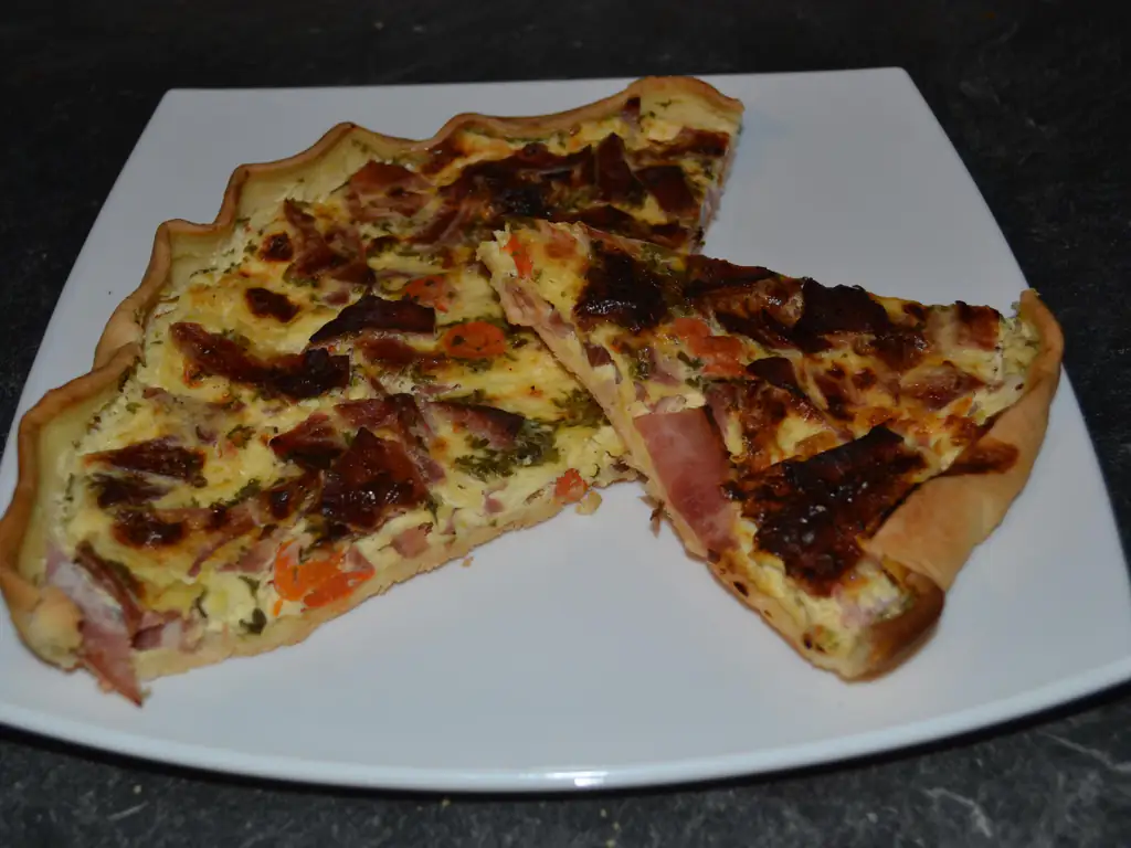 tarte aux carottes et au jambon