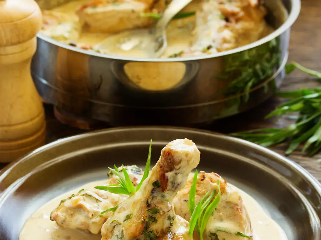 poulet à l'estragon (pommes de terre & poireaux)