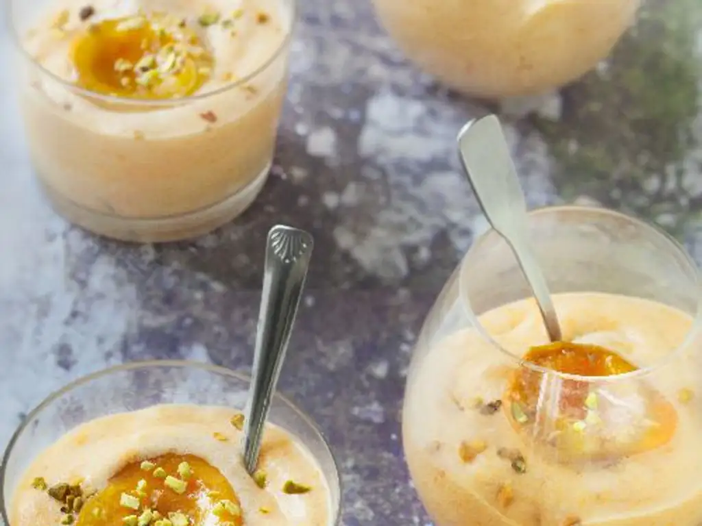 mousse glacée aux abricots