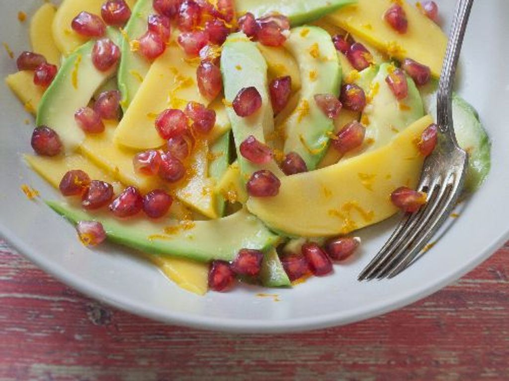 Salade mangue avocat grenade : Recette de Salade mangue avocat grenade