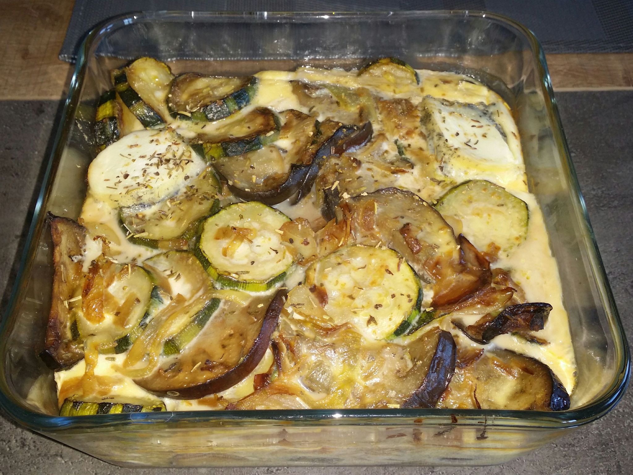 Gratin de courgettes et d'aubergines au chèvre Recette de Gratin de