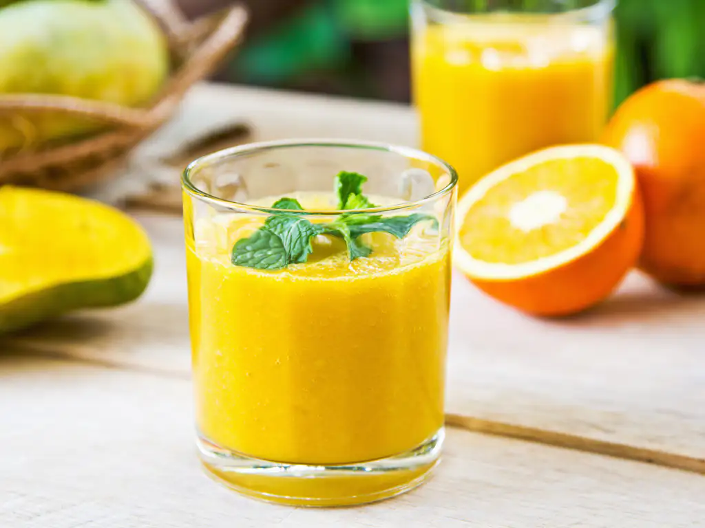 smoothie orange mangue