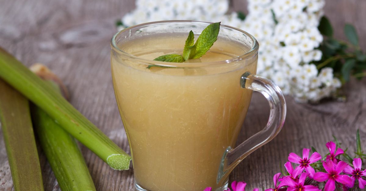 Compote de rhubarbe à la menthe et au gingembre recette de Compote de