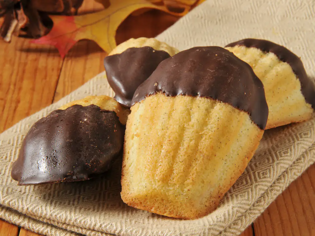 madeleine nappée de chocolat