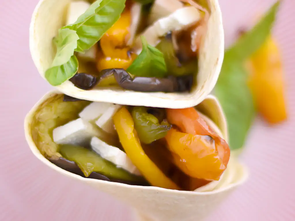 wrap aux légumes d'été et feta