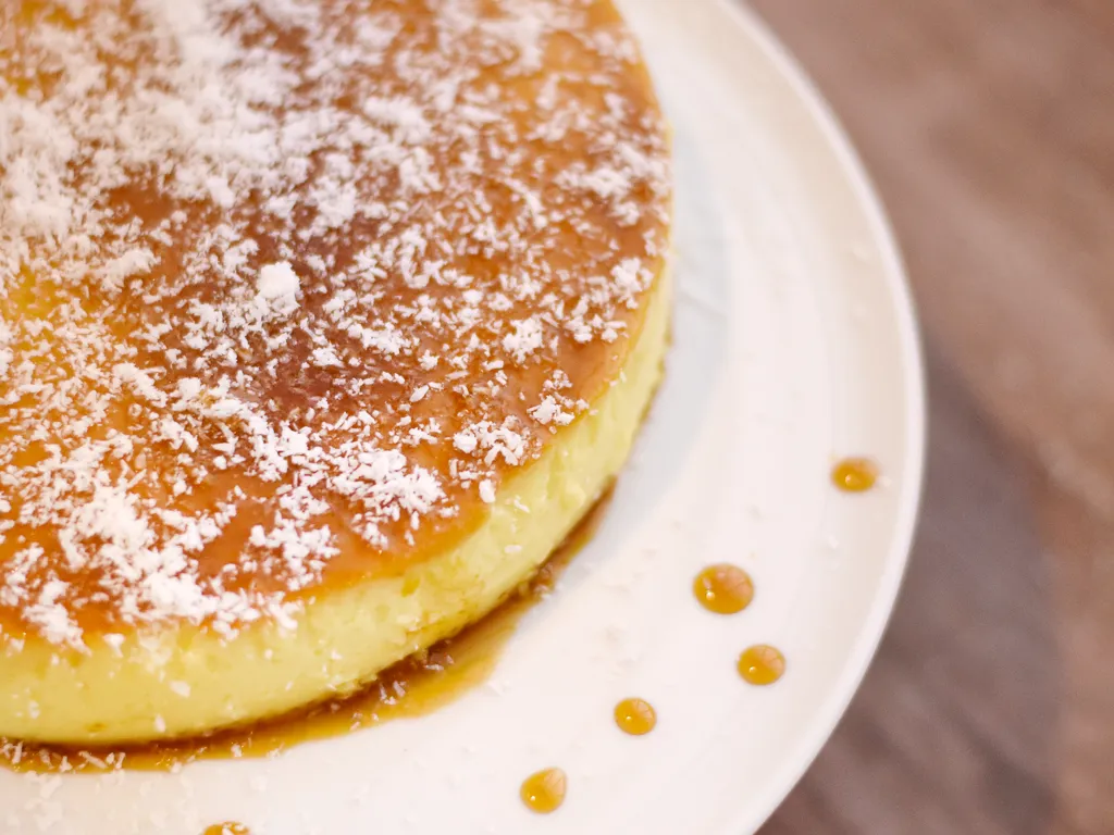 flan onctueux à la noix de coco