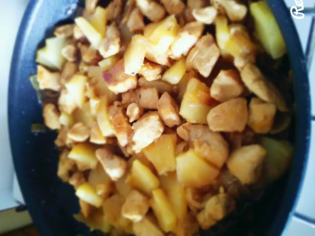 poulet à l'ananas et au rhum