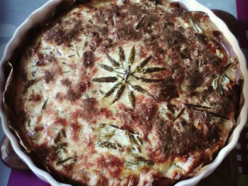 quiche aux asperges sauvages