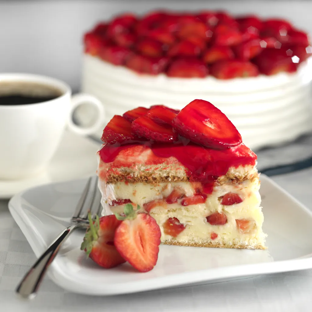 Gâteau aux fraises - Trois fois par jour