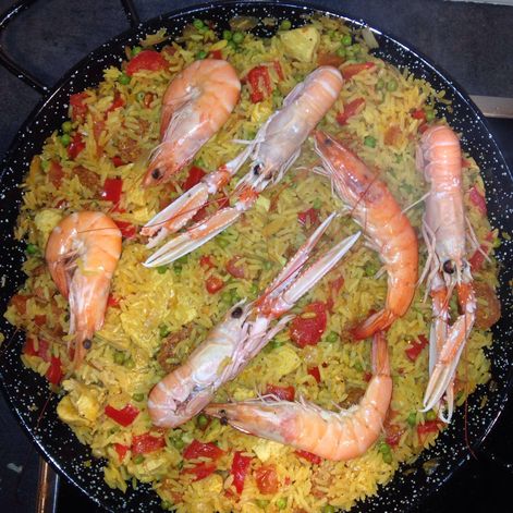 Vraie paëlla espagnole : Recette de Vraie paëlla espagnole - Marmiton