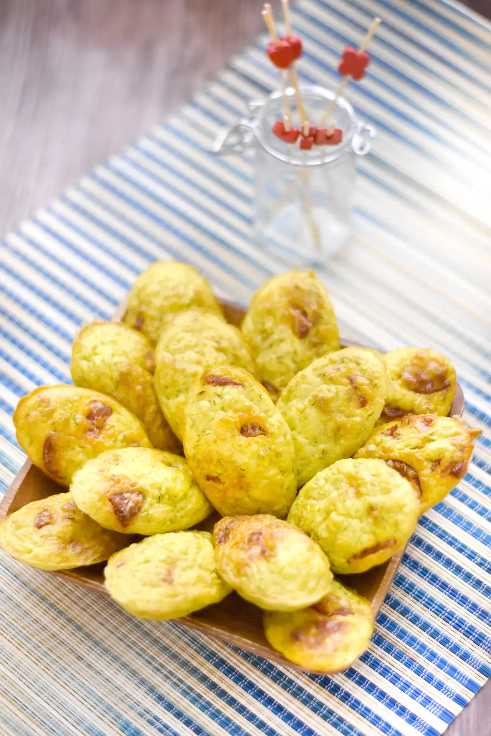 Madeleines salées courgette chorizo