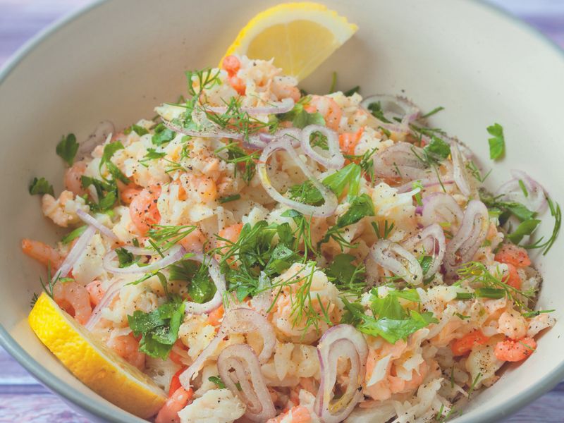 Salade De Riz Aux Poissons Et Crevettes Recette De Salade De Riz
