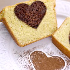 Cake moelleux au mascarpone et coeur au chocolat