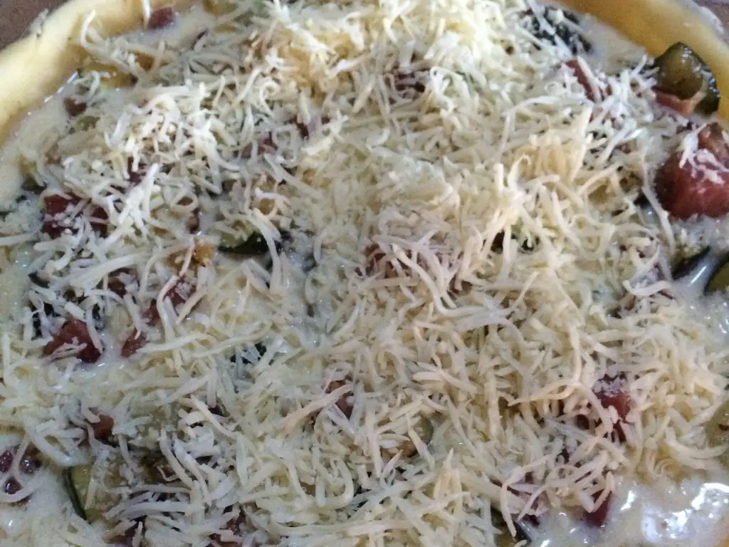 quiche light courgettes/oignons/jambon
