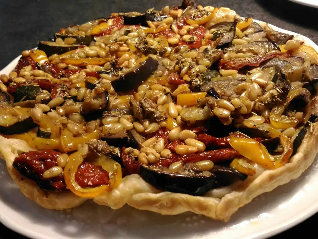 la délicieuse tatin d' aubergines
