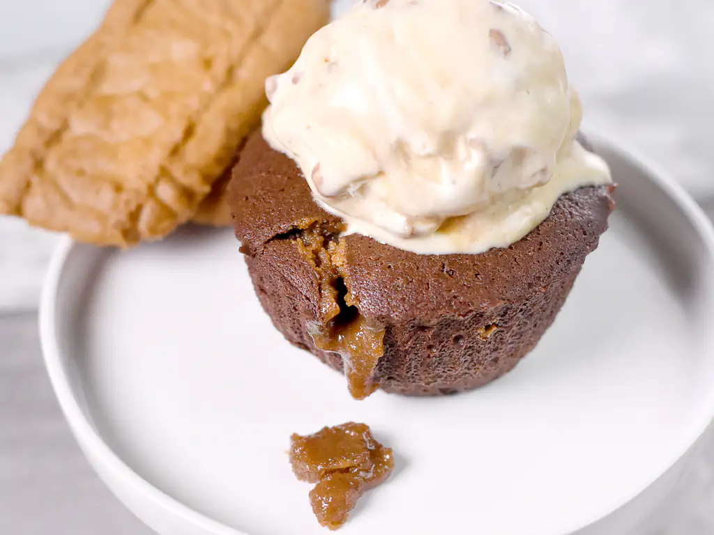 moelleux au chocolat et à la crème de spéculoos