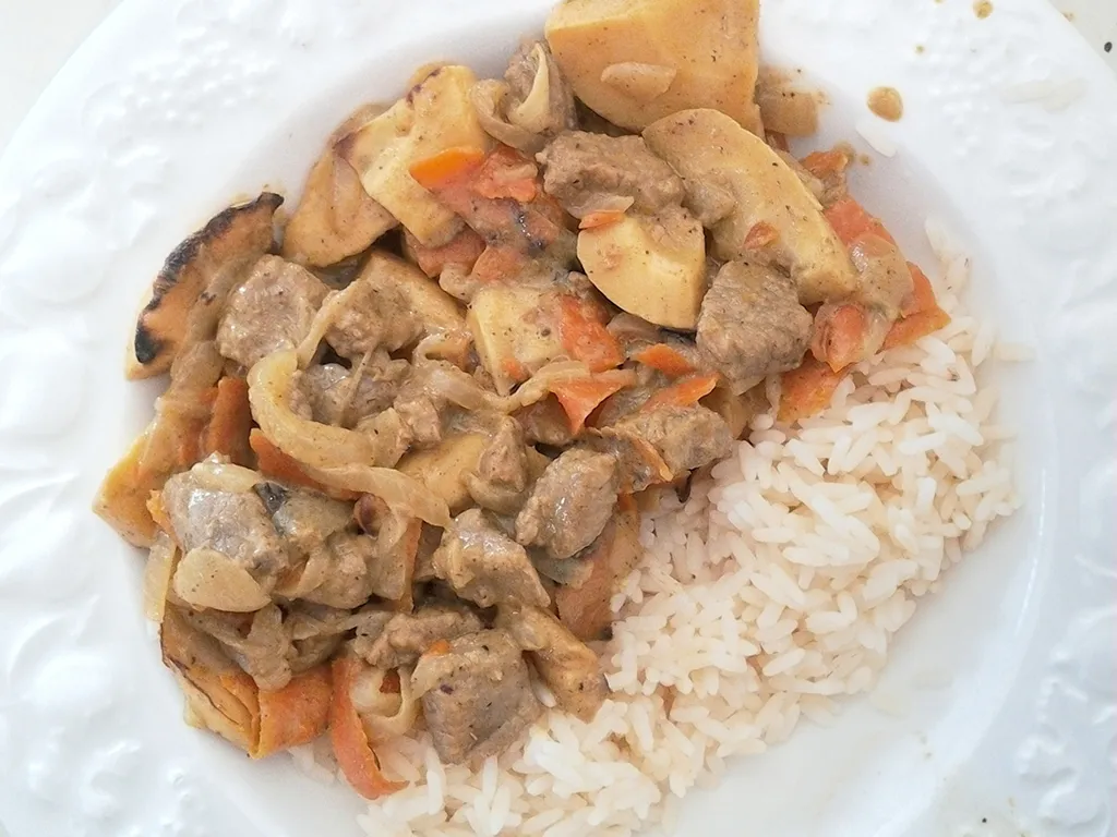 poulet au carottes et curry