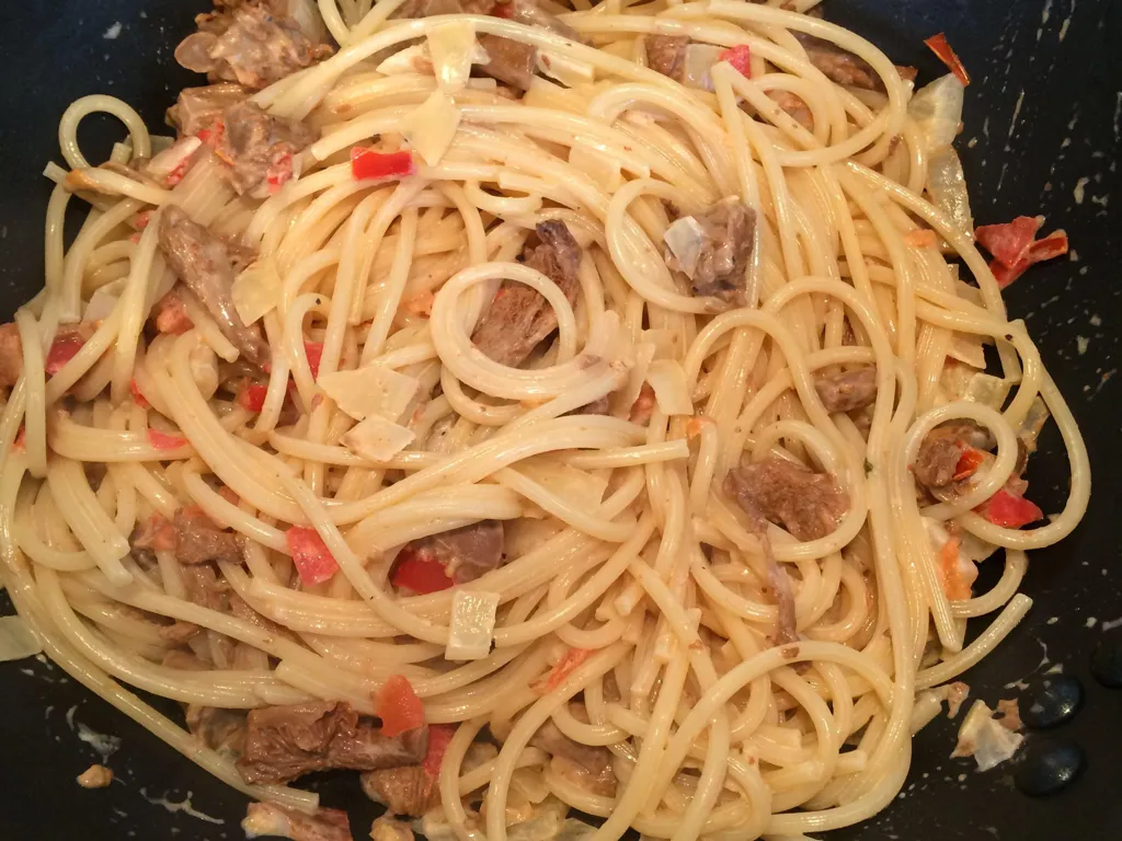 spaghettis aux girolles
