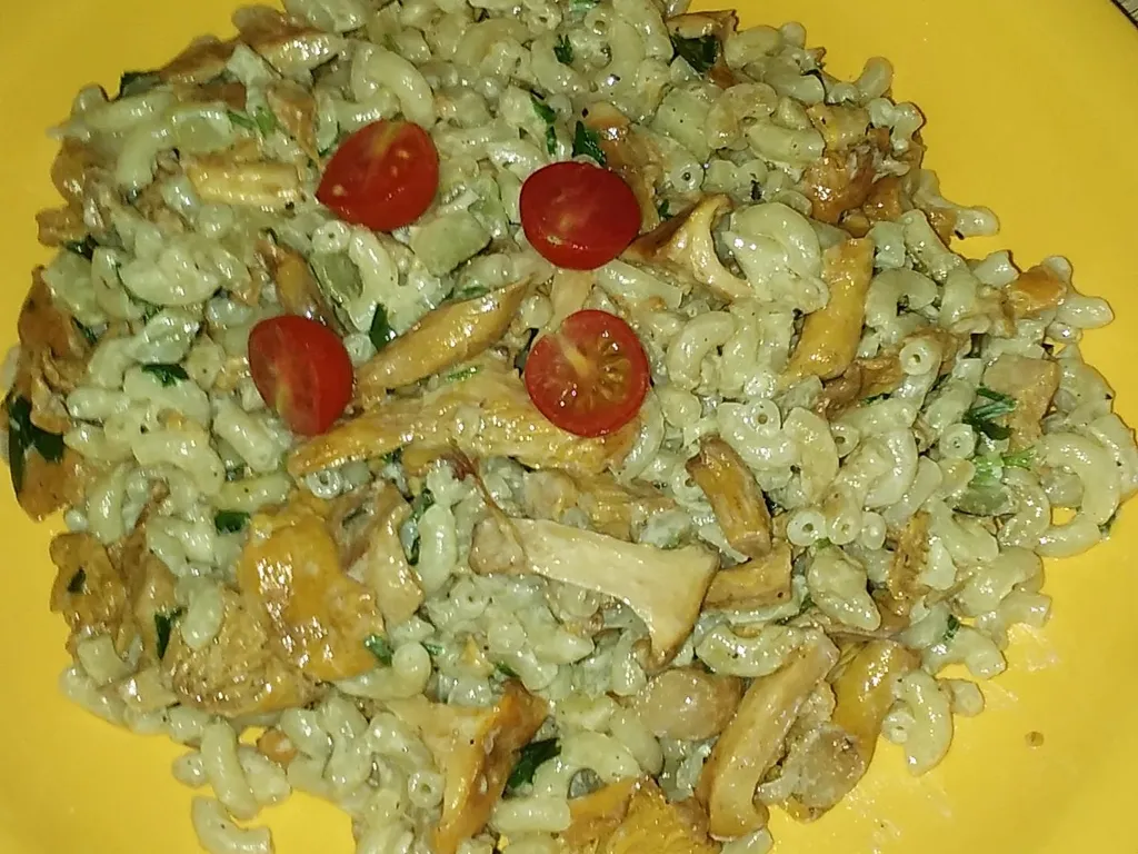 risotto de coquillettes aux girolles et courgettes