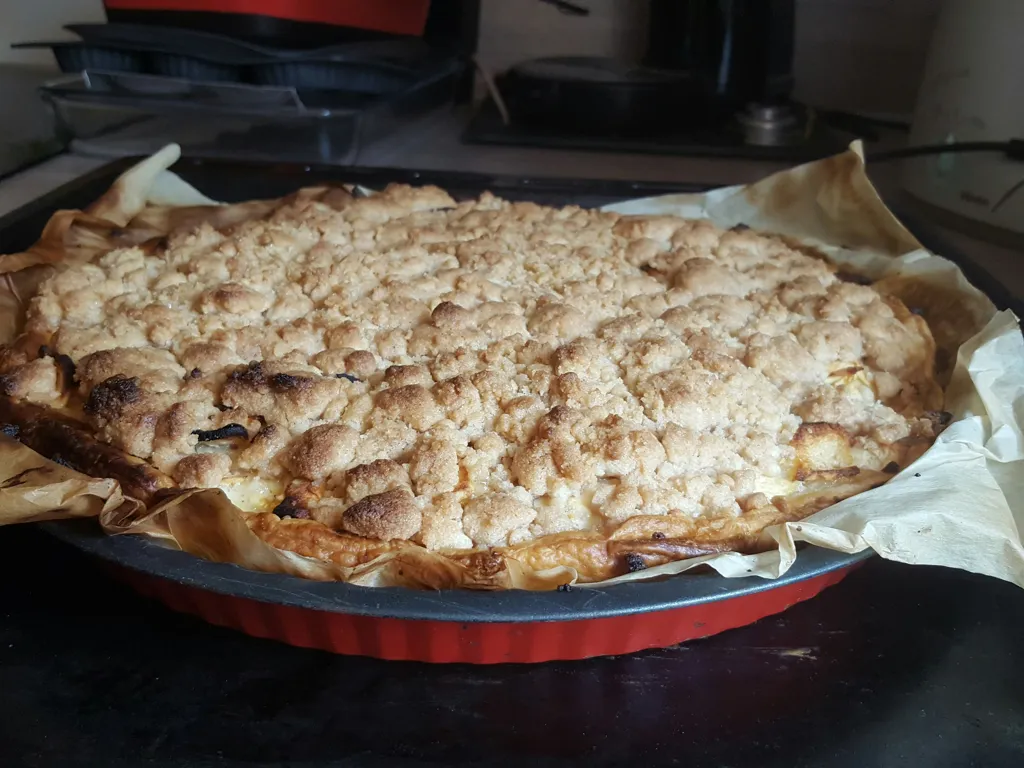 tarte alsacienne aux pommes et crumble