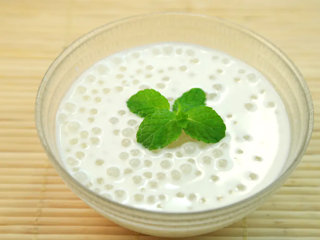 verrine lait de coco et perles du japon