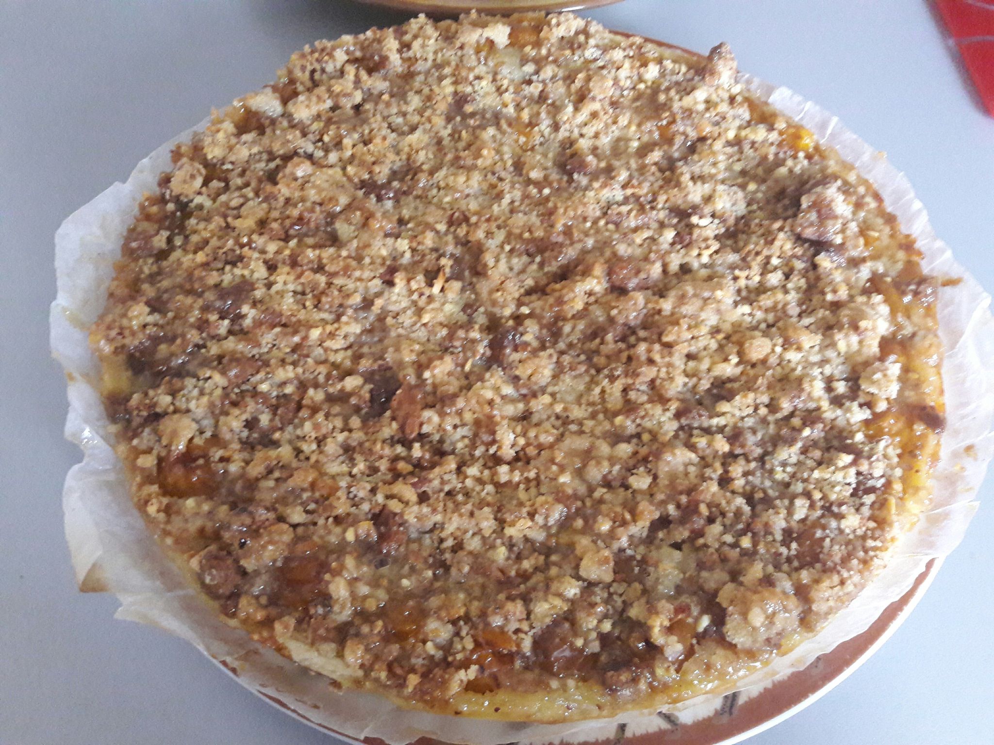 Tarte aux mirabelles façon crumble : Recette de Tarte aux mirabelles